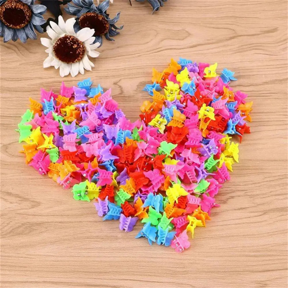 1~5PCS Girl Mixed Color Butterfly Hair Clips Grip Claw Barrettes Mini Hairclip Hairpin Hair Styling Accessories for Women